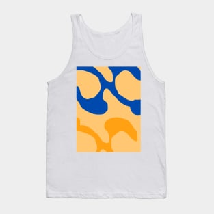 Abstract swirl gold and blue pattern Tank Top